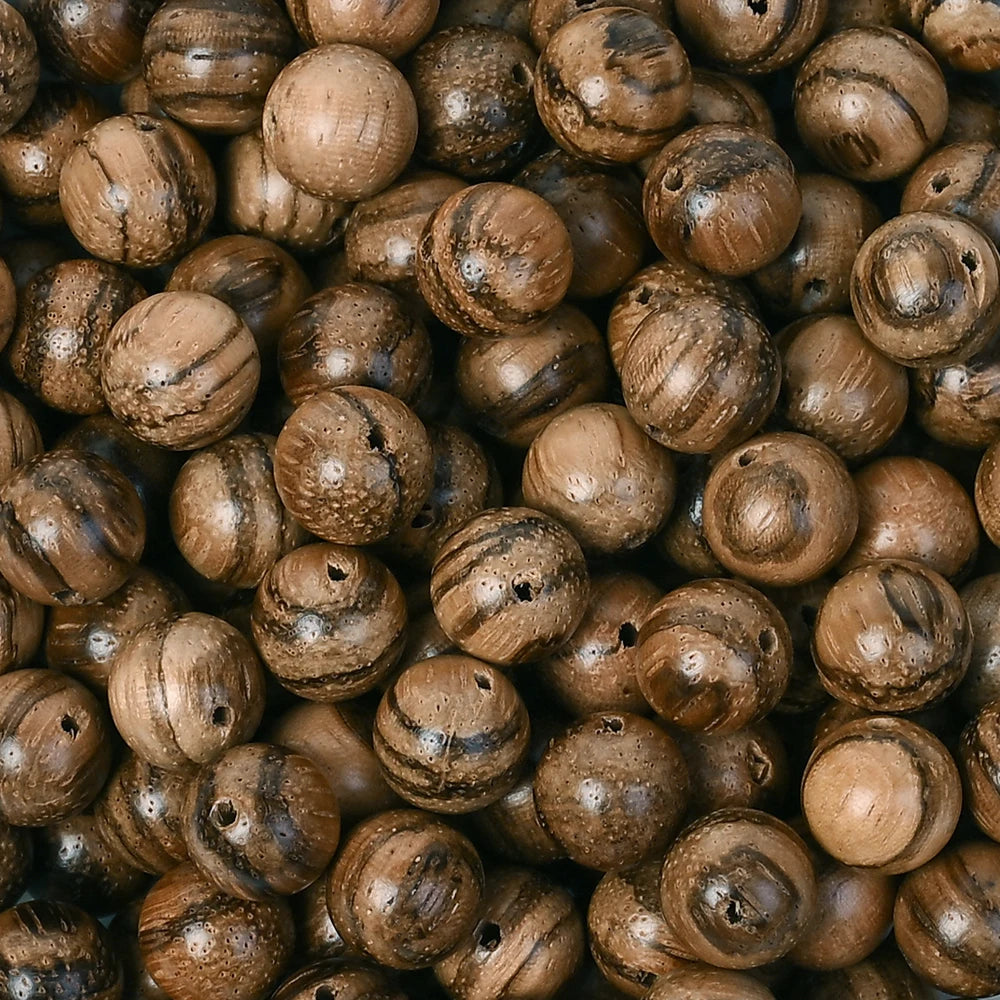 200Pcs Dark Brown Round Wooden Beads 6/8/10/12mm Loose Spacer for Jewellery