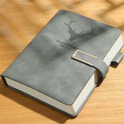 A5 Leather Notebook Cover with Bookmark - 200 Pages Journal Notepad