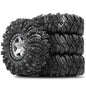 4Pcs RC Crawler Wheel Beadlock Metal Rim Tyres 1.9" for Axial TRX-4