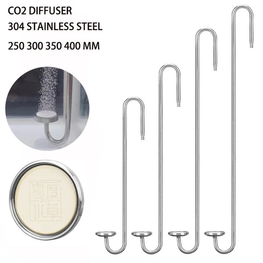 Aquarium CO2 Diffuser Stainless Steel for Aquatic Plant Growth 250-400mm