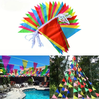 100/300/500Pcs Birthday Party Flags Pennant Banner Outdoor Decoration