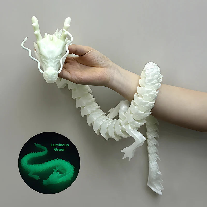 60 88CM 3D Printed Gem Dragon Crystal Fidget Toy Rotatable Articulated Dragon Gift for ADHD Perfect for Holiday Birthdays Gift