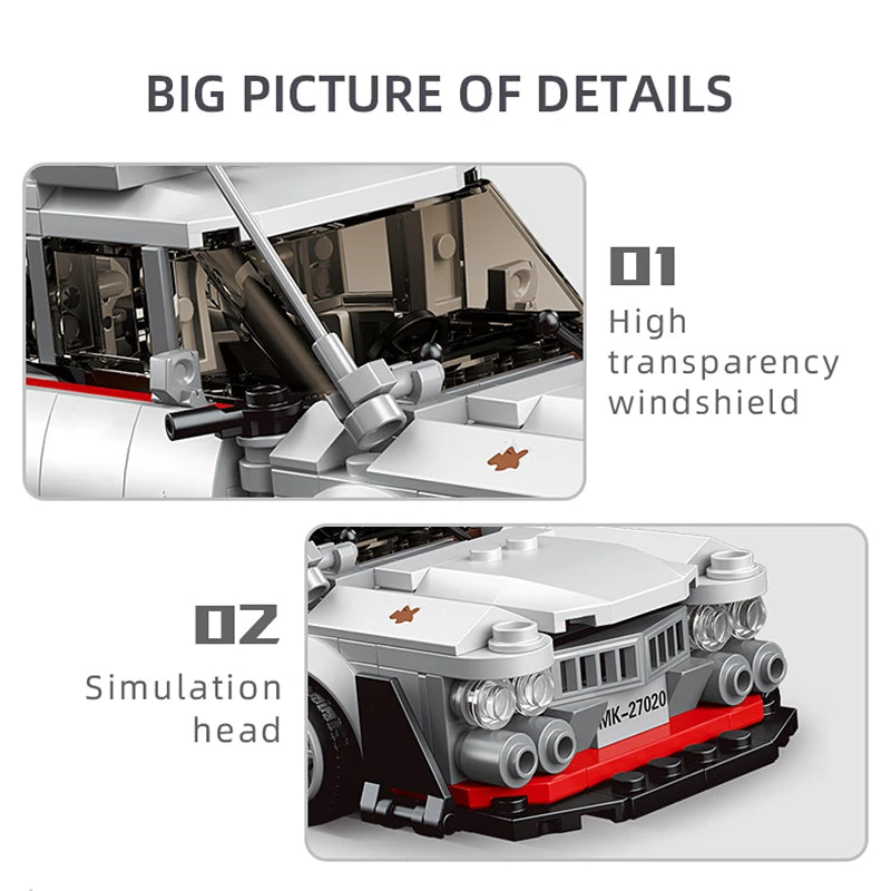 City High-Tech Supercar Building Blocks MOC Racing Vehicle Model Bricks Toy Gift