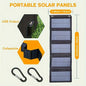 12V Phone USB Charger Solar Panel Portable Outdoor Camping Power Bank