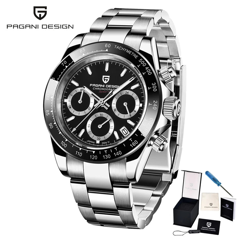 PAGANI Design Men’s Quartz Chronograph Watch VK63 Luxury Business 2024 Wristwatch