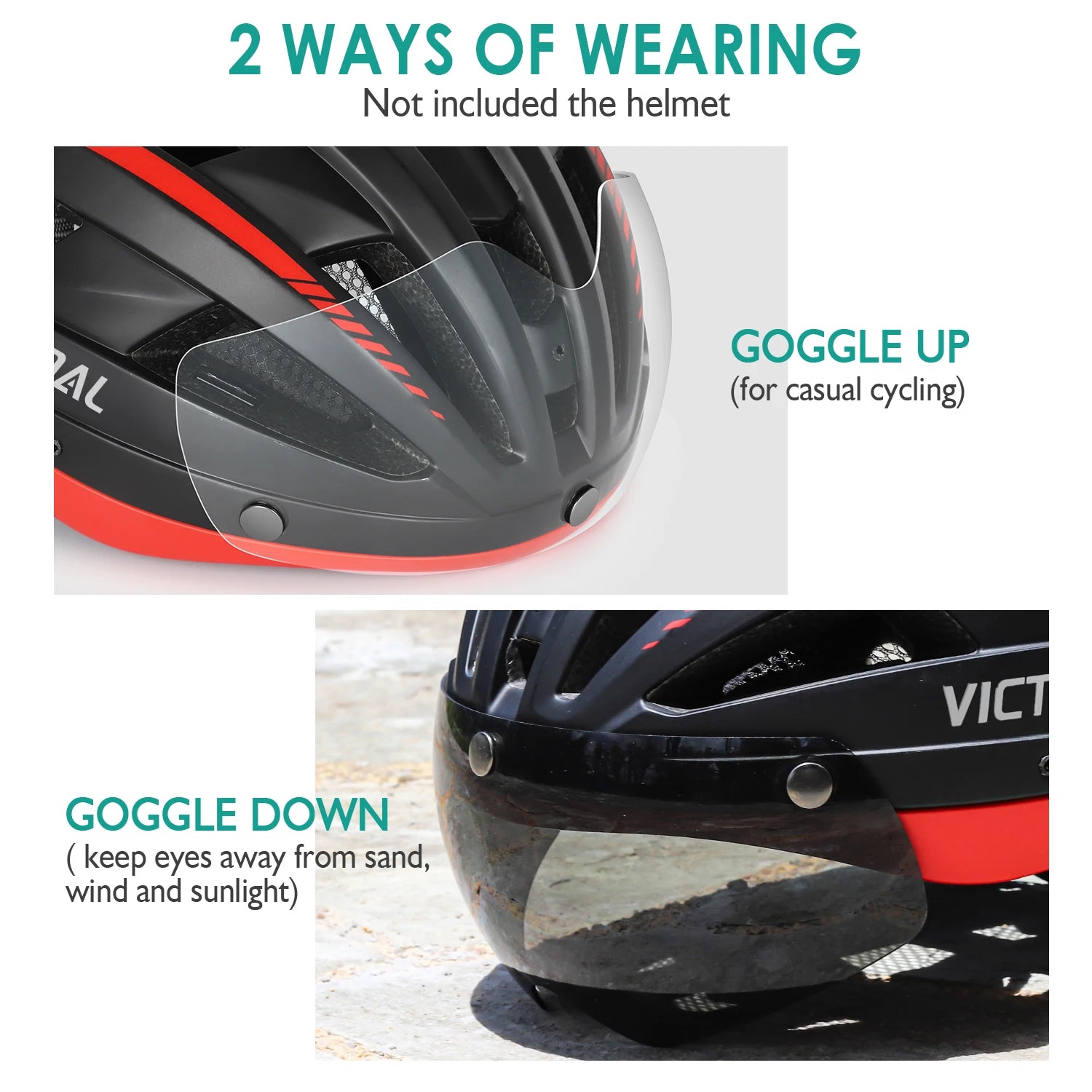 VICTGOAL Cycling Helmet Photochromic Lens Magnetic Lenses Bicycle Eye Polarized Goggles Sports Glasses MTB Road Bike Accessories-EXPROTAS
