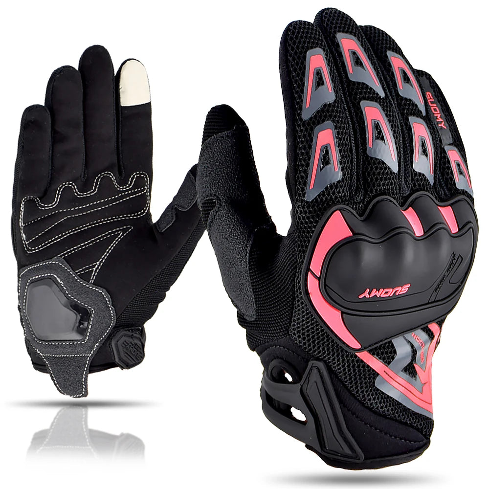 Suomy Mesh Motorcycle Gloves Summer Breathable Touch Screen Riding Gloves Unisex