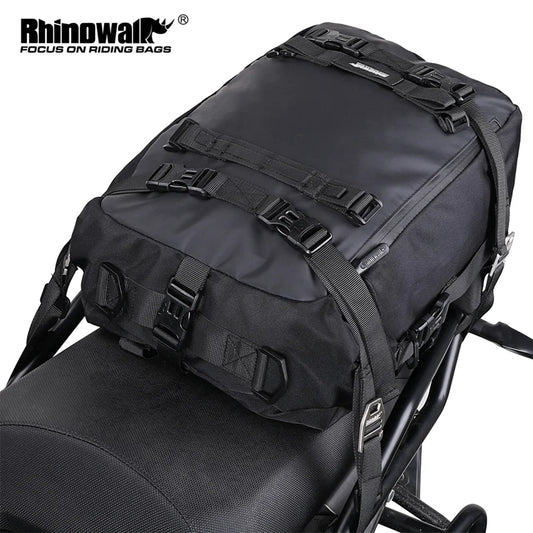 Rhinowalk Motorcycle Rear Seat Bag 10/20/30L Waterproof Saddle Luggage Bag