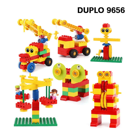 Educational Dacta Early Simple Machines Set Compatible with 9656 Duplo Big Particle Building Blocks STEAM Robot Science DIY Toys-EXPROTAS