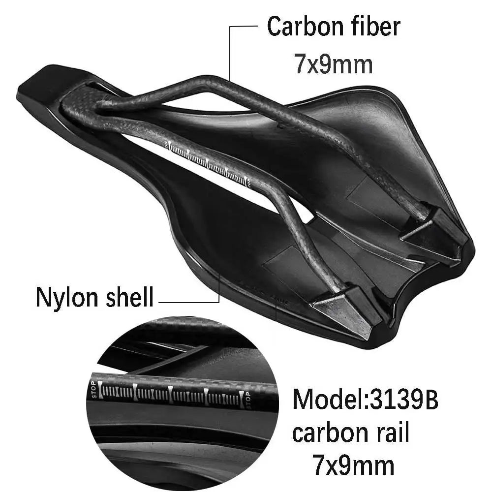 Elitaone Carbon Rail Bike Saddle 130g Lightweight 245x139mm Road Seat