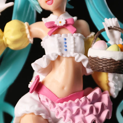 23CM Hatsune Miku Anime Figure Kawaii Pvc Model Doll Action Figurals Rabbit ears Collect ornaments Christmas Toys gifts-EXPROTAS