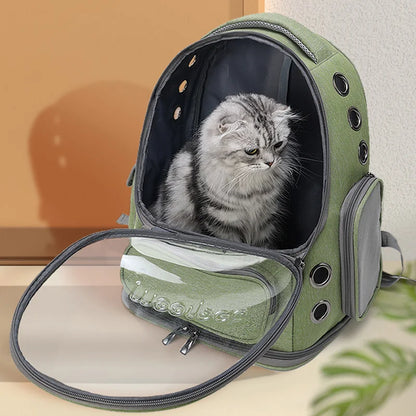 Transparent Pet Cat Carrier Bag Breathable Outdoor Travel Backpack for Small Dogs and Cats Eye Catching Pet Supplies