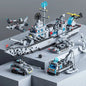65.5CM 6-in-1 Building Block Navy Army Ship Model Toy Bricks
