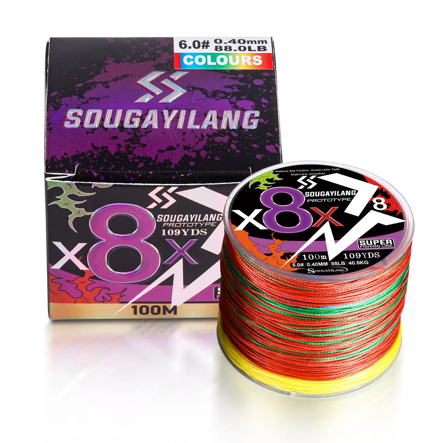 PE Braided Fishing Line Sougayilang 8-Strand 100m 300m Carp Multifilament