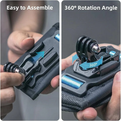 Backpack Shoulder Strap Mount for GoPro DJI Action Camera 360 Clip Holder