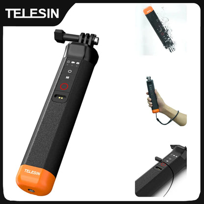 TELESIN Waterproof Buoyancy Selfie Stick w/ Remote for GoPro Hero 9–12