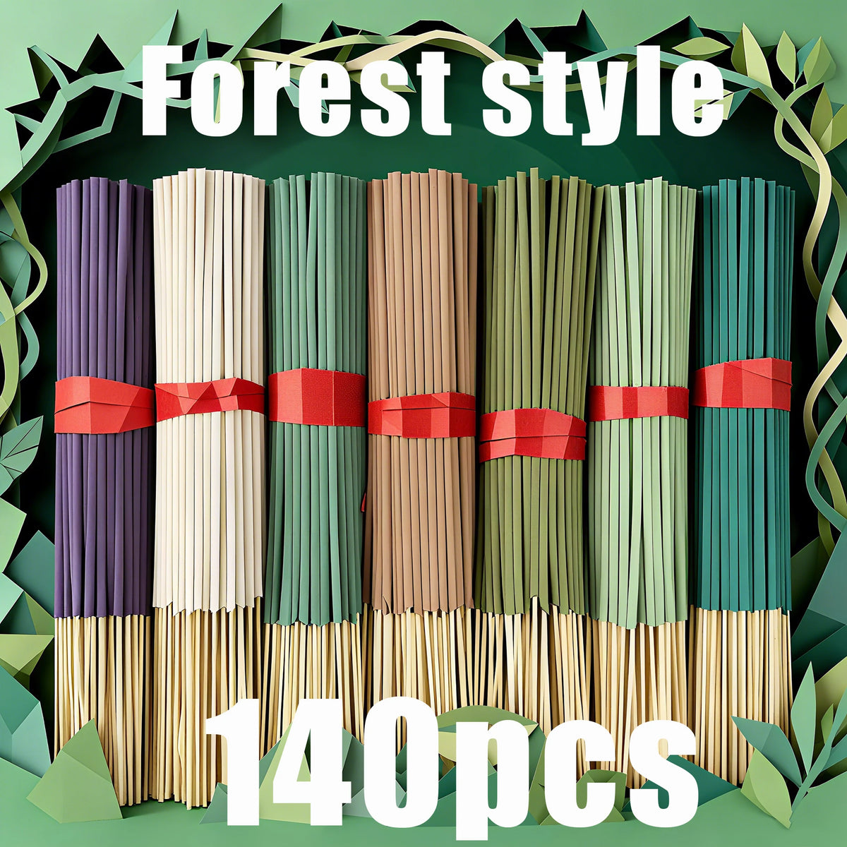 140 Incense Sticks Set with 20 Sticks Each - Rose, Lavender, Sandalwood