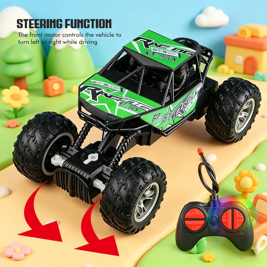 Anti-slip Rubber Tire Remote Control Car with Lights Outdoor Off-Road Toy