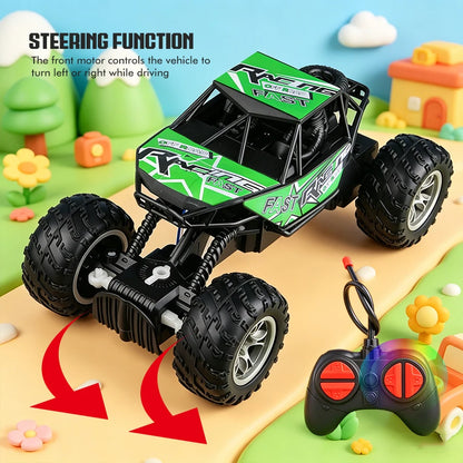 Anti-slip Rubber Tire Remote Control Car with Lights Outdoor Off-Road Toy