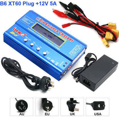 IMAX B6 80W Balance Digital Charger for Lipo NiMh RC Battery 12V 5A