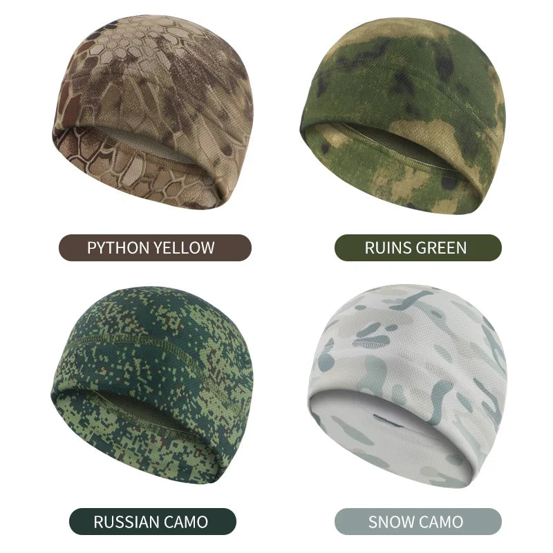 Men Women Winter Fleece Beanie Hat, Windproof Tactical Military Skull Cap for Hiking Hunting