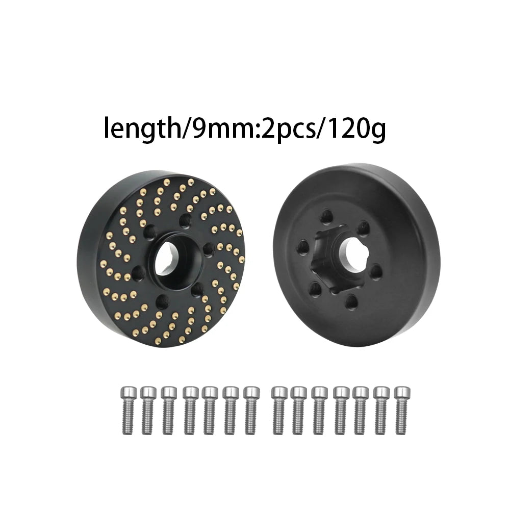 Brass Wheel Hex Hub Adapter for 1.9/2.2 Beadlock RC Crawler Axial SCX10 TRX4 TRX6 - EXPROTAS