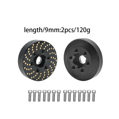 Brass Wheel Hex Hub Adapter for 1.9/2.2 Beadlock RC Crawler Axial SCX10 TRX4 TRX6 - EXPROTAS