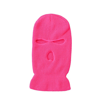 Motorcycle Windproof Full Face Knit Hats Custom SkiMask Men Warm Wool Balaclava embroidery Winter hats Knitted 3 Holes Ski Mask-EXPROTAS