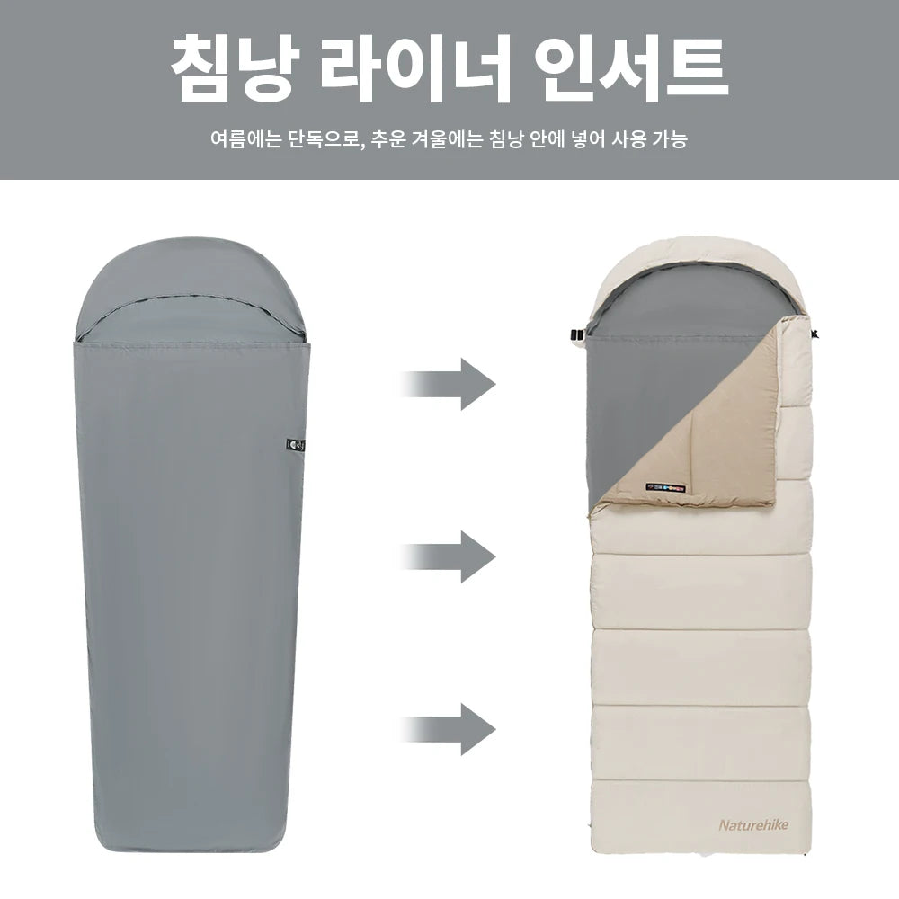 Naturehike Camping Sleeping Bag Liner Single Sleeping Bag Liner Mummy Sleeping Bag Liner Ultralight Portable Sleeping Bag Liner-EXPROTAS