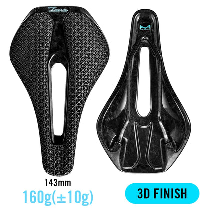 RYET 3D Printed Bicycle Saddle Ultralight Carbon Saddle 135/143mm 105g Bike Saddle for MTB Gravel Road Bike Seat Cycling Parts-EXPROTAS