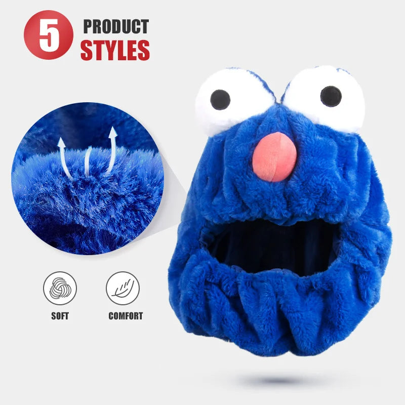 Protection Headgear Cover Plush Helmet for Motorcycle Full Face Cartoon