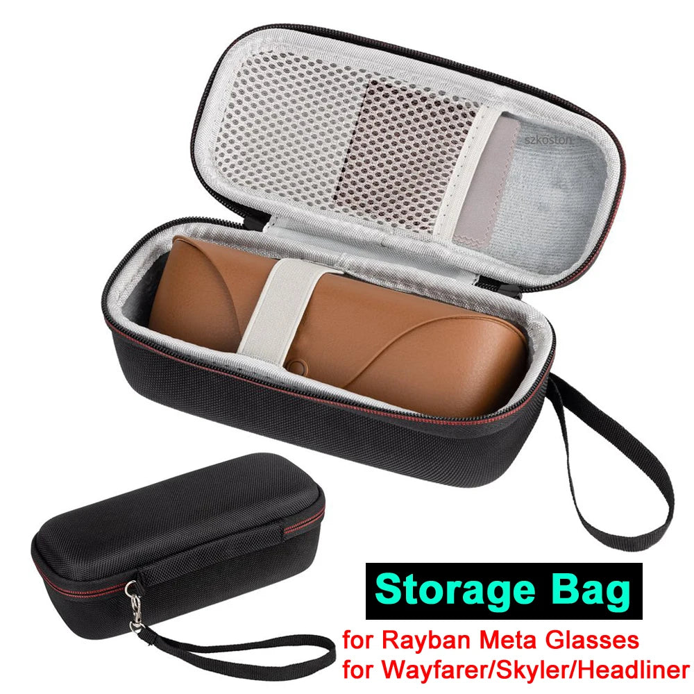 Rayban Glasses Case for Wayfarer/Skyler/Headliner Storage & Cleaning Cloth