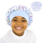 Curly Hair Adjustable Kids Satin Bonnet Sleep Cap Cartoon Hat for Baby