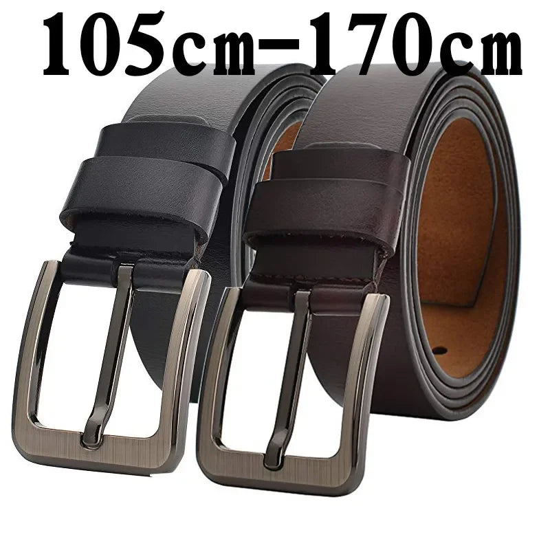 Leather Belt Men 170cm Large Size Genuine Designer Belts Plus Long