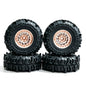 4PCS Beadlock Wheel Tyres for RC Crawler 1/18 TRX4M SCX24 FCX24