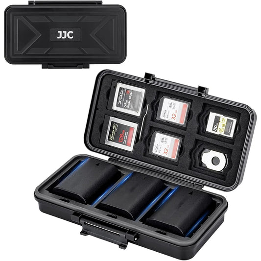 JJC Camera Battery Memory Card Case for SD CFexpress XQD Cards Storage Holder