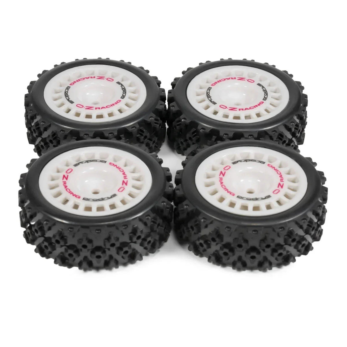 4PCS RC Rally Tires w/ 12mm Hex for Tamiya TT02 TT01 XV01 WR8 PTG-2