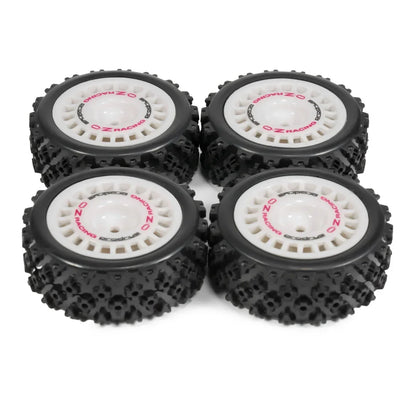 4PCS RC Rally Tires w/ 12mm Hex for Tamiya TT02 TT01 XV01 WR8 PTG-2