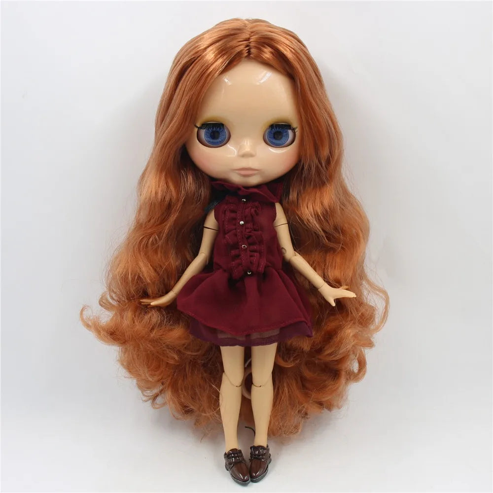 ICY DBS Blyth doll 1/6 bjd tan skin joint body shiny face 30cm toy girls gift-EXPROTAS