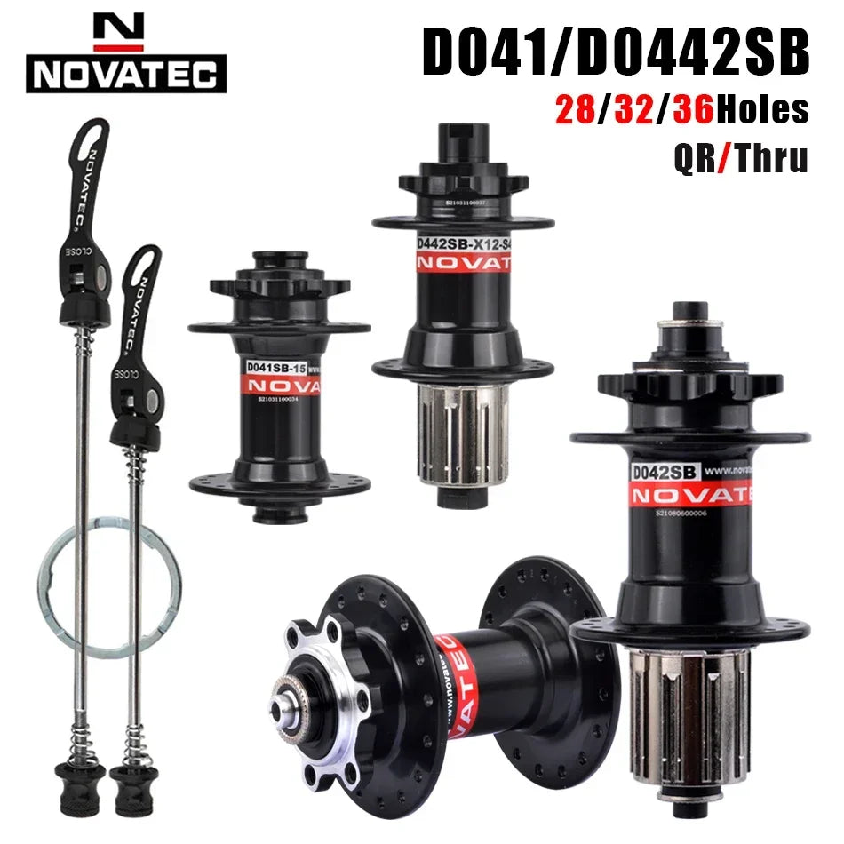 NOVATEC D041SB D042SB MTB Hub 28/32/36H 6-Bolt HG for 8-12 Speed