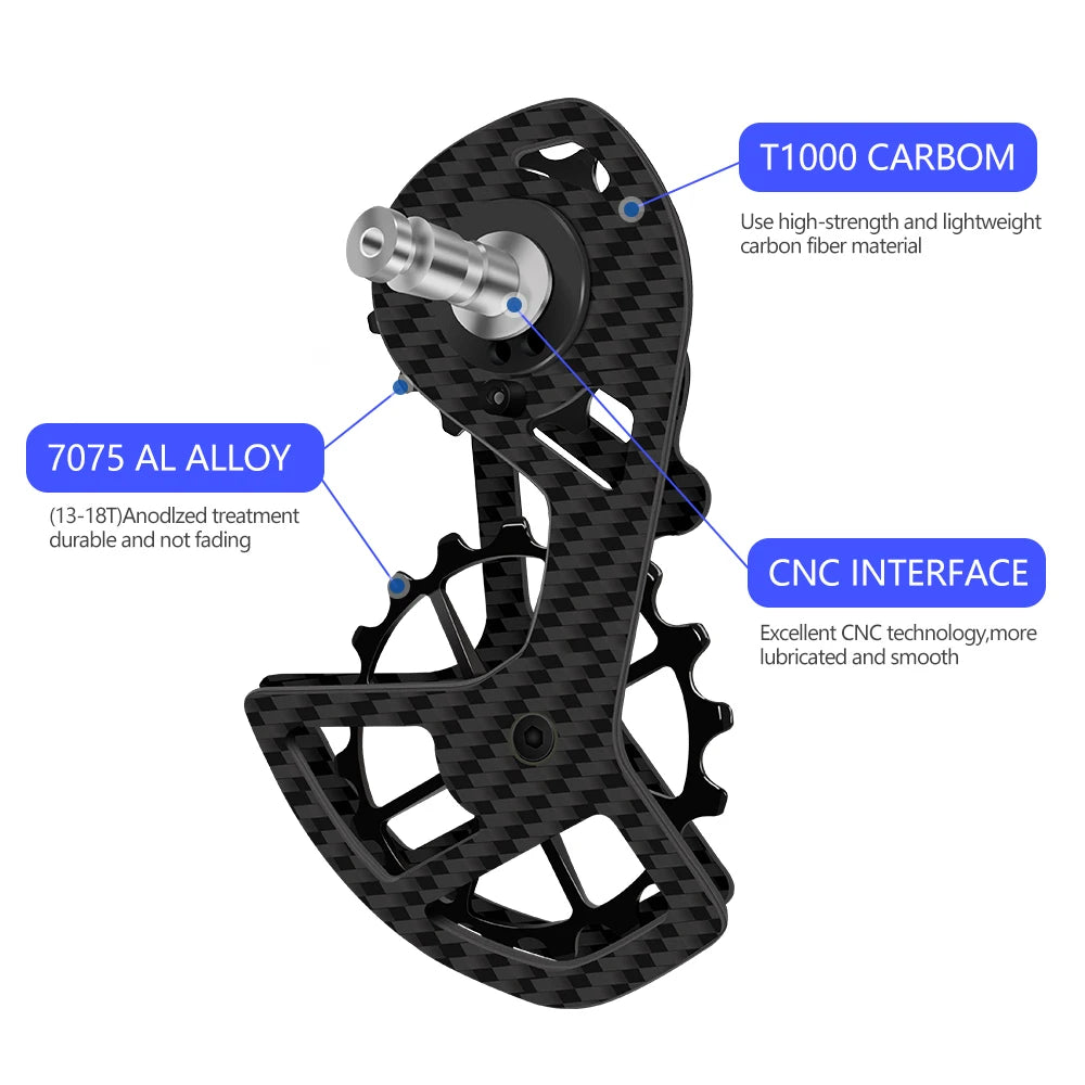 LTWOO UT Bicycle Ceramic Bearing Carbon Fiber Jockey Pulley Wheel Set Rear Derailleurs Guide For 105 5800 6800 Ultegra DURA ACE-EXPROTAS