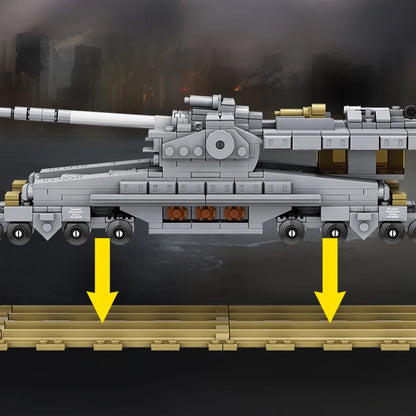 NEW WW2 Railway Gun Building Blocks Military Cannon MOC Army Weapon Model Toy Gift