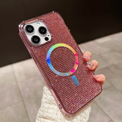Diamond MagSafe Case for iPhone 11-17 Air Pro Max Plus Electroplate Cover
