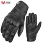 Retro Leather Motorcycle Gloves Full Finger Non-Slip Protective Riding Gloves M-2XL