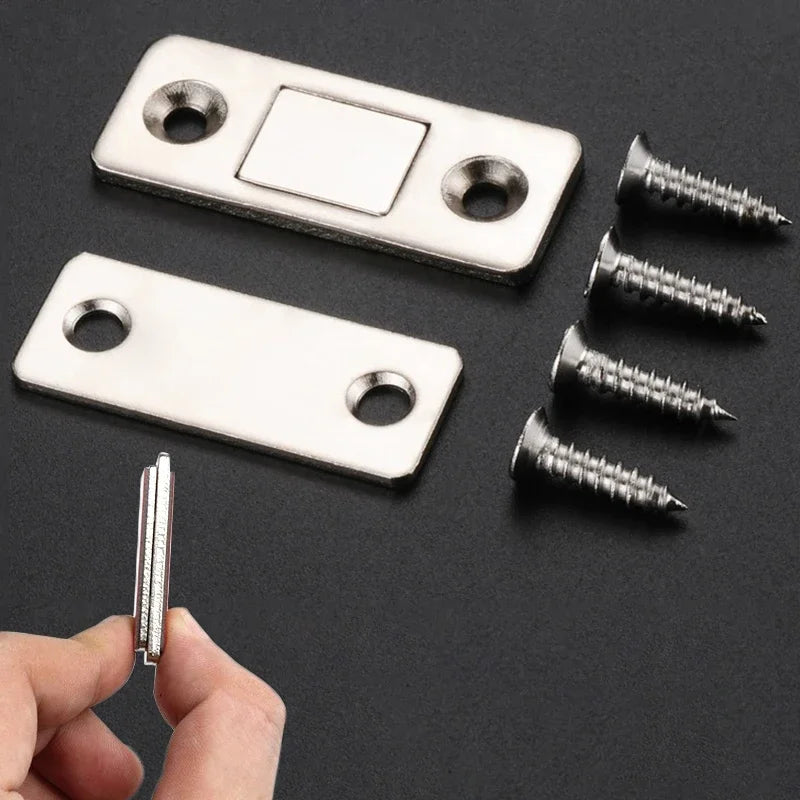 Ultra Thin Magnetic Cabinet Catch Strong Door Drawer Stopper Invisible Adhesive