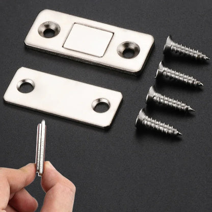 Ultra Thin Magnetic Cabinet Catch Strong Door Drawer Stopper Invisible Adhesive