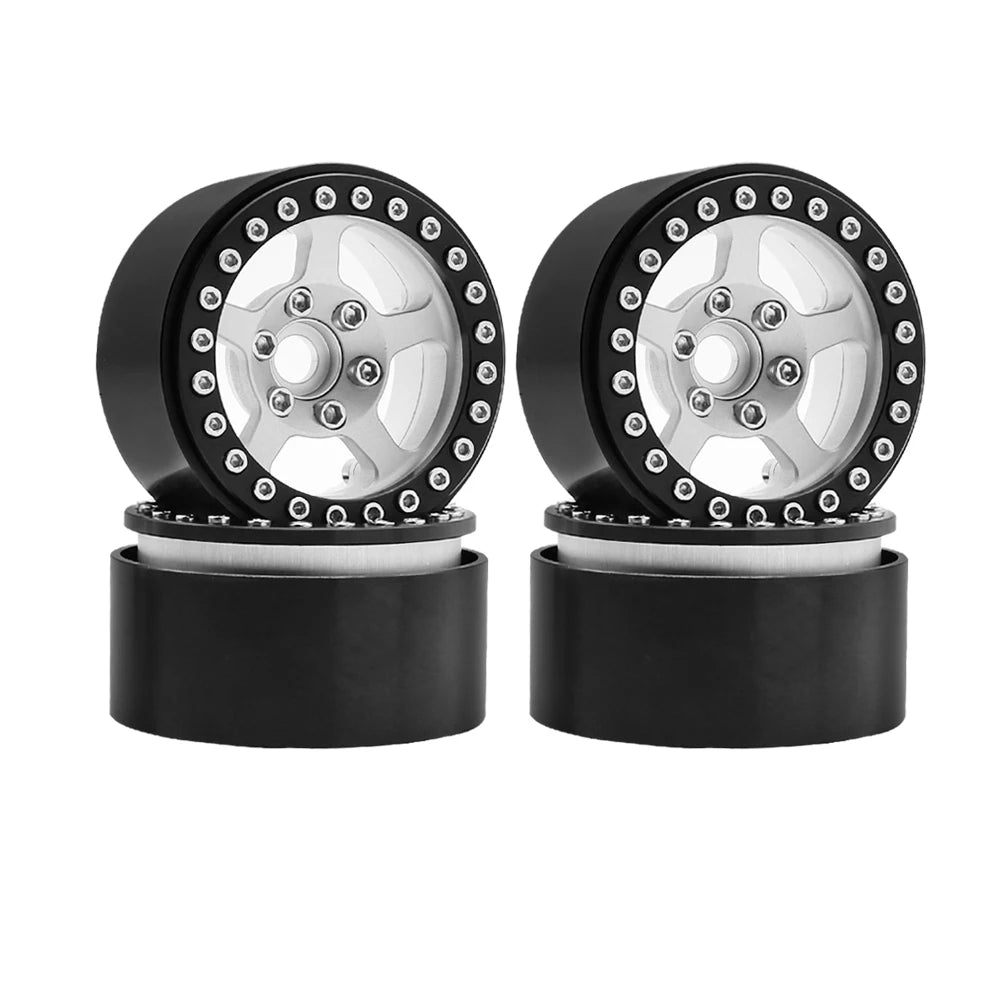 Universal 1/10 RC Crawler 1.9" Beadlock Wheels Aluminum 5-Spoke