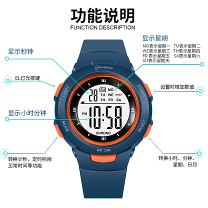 UTHAI CE49 Kids Smart Watch Luminous Waterproof Alarm Student Electronic Gift