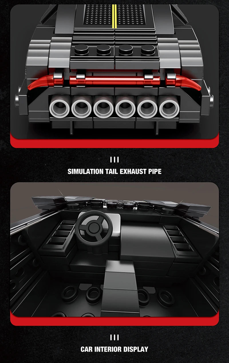 City Classic Racing Car Building Blocks Speed Champion Sports Vehicle Bricks Toy Gift