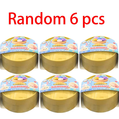Blind Box Dumpling Squishy Toy Stress Relief 6pcs Colorful Mystery